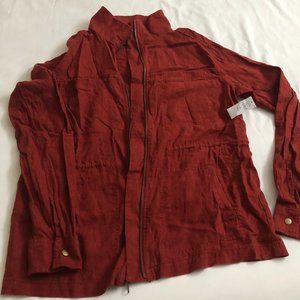 Old Navy Linen Blend Utility Jacket- S Tall